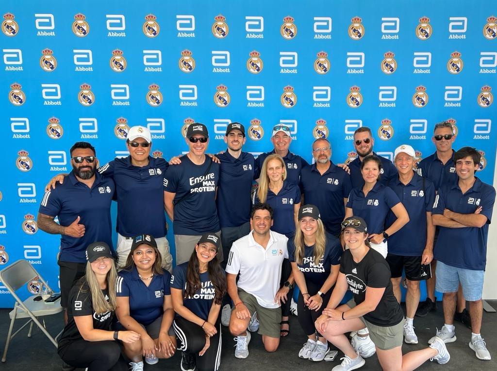 Kevin Zhang with the global Real Madrid partnership team at a joint event